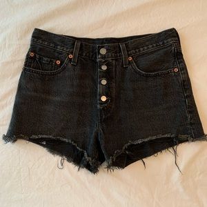 Levi’s 501 Black Denim Shorts